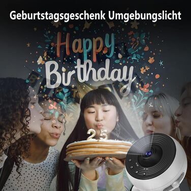 Проектор нічного неба Sternenhimmel Home Planetarium: лампа-проектор зірок та галактики для дітей та дорослих, 14 дисків з планетами, Місяцем та тематичними сценами для спальні