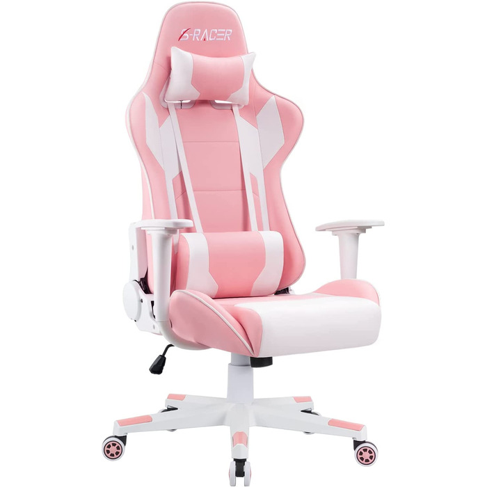 Ігрове крісло Homall рожево-біле