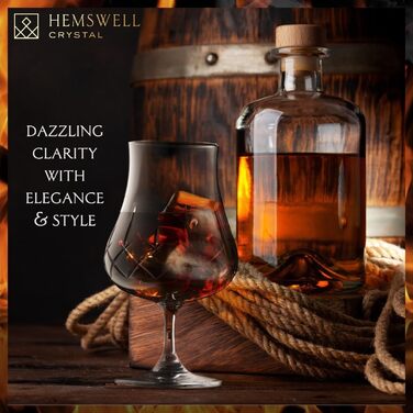 Склянка для коньяку/бренді 250 мл – окремий екземпляр з безсвинцевого кришталю з важким дном та подарунковою упаковкою – Snifter для коньяку, віскі та насолоди - (Класичний)