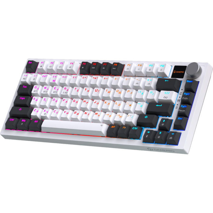 Бездротова механічна клавіатура GamePro MK160D Pro QLAB Sakura Switch White