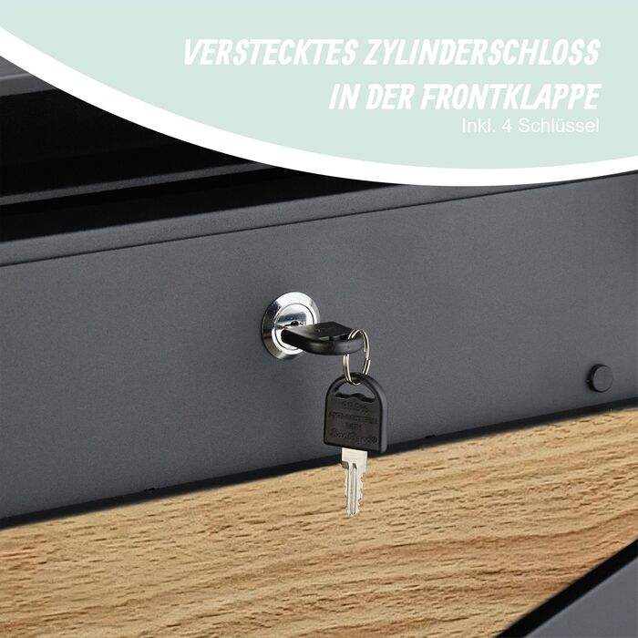 Скринниця Relaxdays з імітацією дерева та відсіком для газет