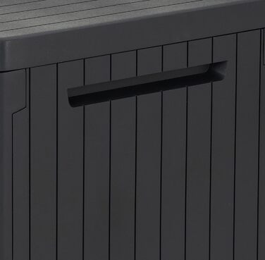 Ящик для зберігання Keter City Box 113л, темно-сірий, з ефектом дерева, 55x44x57.8 см - для балкону та малих площ