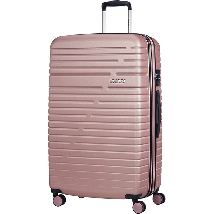 Валіза American Tourister Aero Racer Spinner 68, що розширюється, 75,5 л, Jet Black/Rose Pink