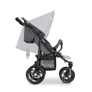 Візок для близнюків Hauck Roadster Duo SLX Grey/Silver: прогулянка від народження до 15 кг, функція лежання, великий кошик, компактний у складеному стані