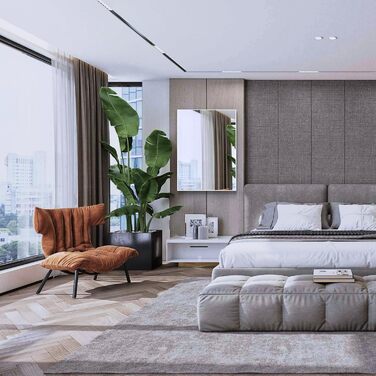 Дзеркало для ванної кімнати WONSTART 81.3 x 61 см біле з алюмінієвою рамою, для монтажу над умивальником, сучасний дизайн, підходить для ванної, спальні, передпокою