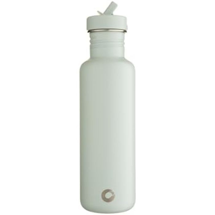 Міцна пляшка для води зі спортивним ковпачком, пляшка для води з нержавіючої сталі, неізольована, екопляшка з однією оболонкою, 800 мл, шавлія зелена BOTL