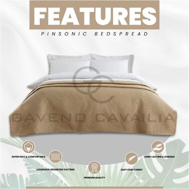 Покривало Pinsonic преміум якості, плед, легкий догляд, розкішний, стьобаний, великий диван, ковдра, натуральні простирадла, двоспальне ліжко (150 x 200 см), поліестер