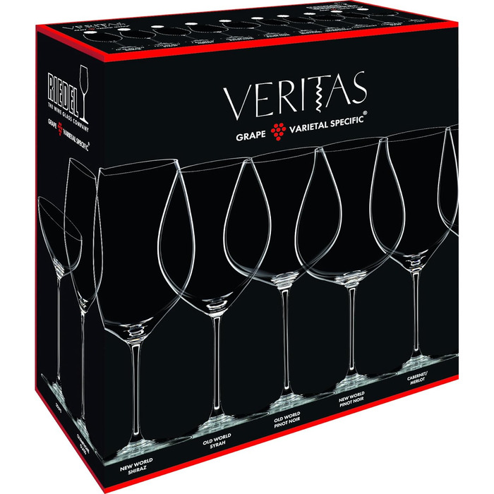 Набір келихів для червоного вина з 2 предметів, кришталевий келих (Moscato/Coupe/Martini), 6449/07 Riedel Veritas Старий Світ Піно Нуар