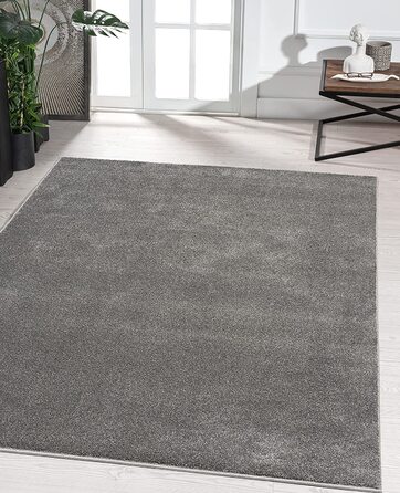 Килим Marley елегантний дизайнерський килим для вітальні, м'який і не вимагає особливого догляду килим з коротким ворсом для вітальні, Антрацитовий, т