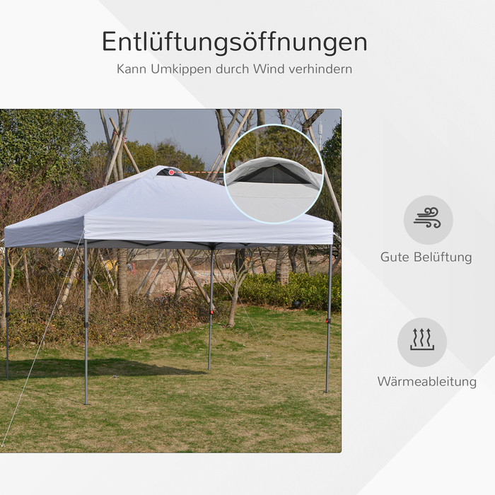 Розкладна альтанка Outsunny Garden 2,95x2,95 м Розкладна альтанка з кілочками та мотузками, тканина Оксфорд із захистом від ультрафіолету, ідеально підходить для вечірок у саду
