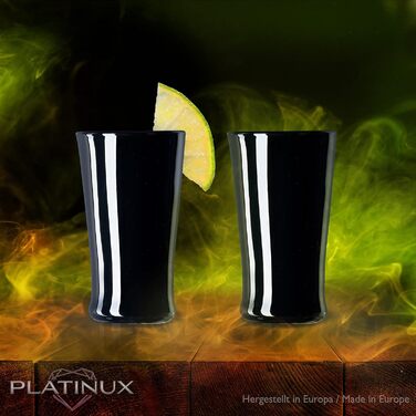 Набір келихів для шампанського PLATINUX, 6 шт., 210 мл, чорний колір
