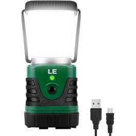 Світлодіодна лампа для кемпінгу LE портативна чорний з зеленим