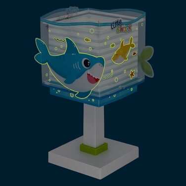 Дитяча приліжкова лампа Dalber з зображенням акули