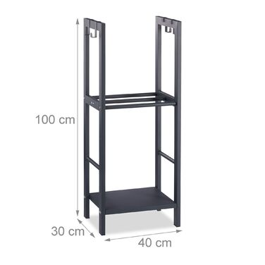 Стійка для дров Relaxdays з 2 полицями