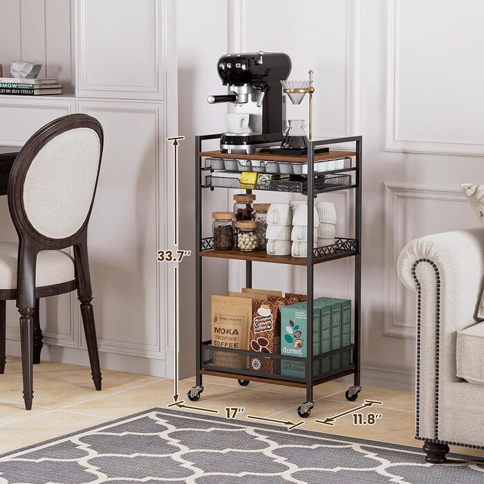 Підставка для капсул Nespresso та Keuring з 5 ярусами, з висувними ящиками та колесами. Організатор для капсул кави та аксесуарів на кухню