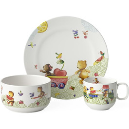 Набір дитячого посуду Villeroy & Boch Hungry as a Bear (3 шт.) - зелений, преміум-посуд