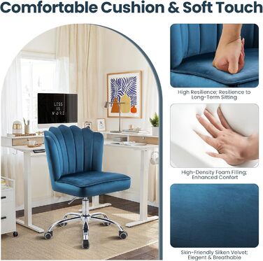 Крісло для офісу Fiximaster Homeoffice: регульоване, з м'якою оббивкою, золоті ніжки, до 135 кг (зелений/блакитний)