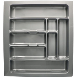 Ящик для столових приладів для висувних ящиків Сірий органайзер для кухонних столових приладів розміром 535x490 мм