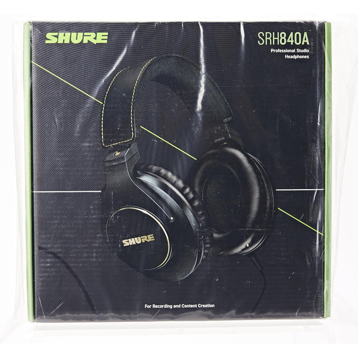 Навушники-вкладиші Shure SRH840A для критичного прослуховування, професійні, деталізований звук, складні, Gen 2