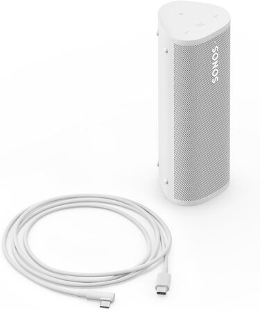 Портативна колонка Sonos Roam 2, водонепроникна, Bluetooth/Wi-Fi, 10 годин, голосове управління, для дому та вулиці, біла