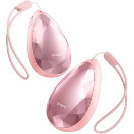 Електричні грілки для рук OCOOPA 2 шт. - стильні, рожеві, з магнітом, перезаряджаються, для жінок, Raynaud, піші прогулянки, кемпінг, подарунок