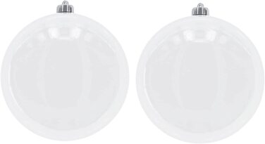 Різдвяні кулі вуличні ялинкові кулі, морозостійкі і атмосферостійкі (кулька діаметром 15 см - 2 шт., білий)
