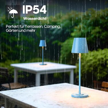 LED настільна лампа GOODEA бездротова з регулюванням висоти, 5500mAh, 3 кольори, диммування, вологостійка, з сенсорним керуванням, алюміній, 2 шт. для дому та саду