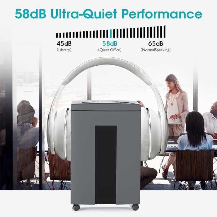 Шредер для паперу WOLVERINE P4 SD9113: 18 листів, знищення CD, тихий, 22 л, сірий