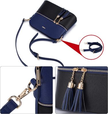 LOVEVOOK Набір сумок для жінок: 3 шт. (шоппер, сумка на плече, сумка з ручкою) для подорожей, бізнесу, покупок (синій+чорний)