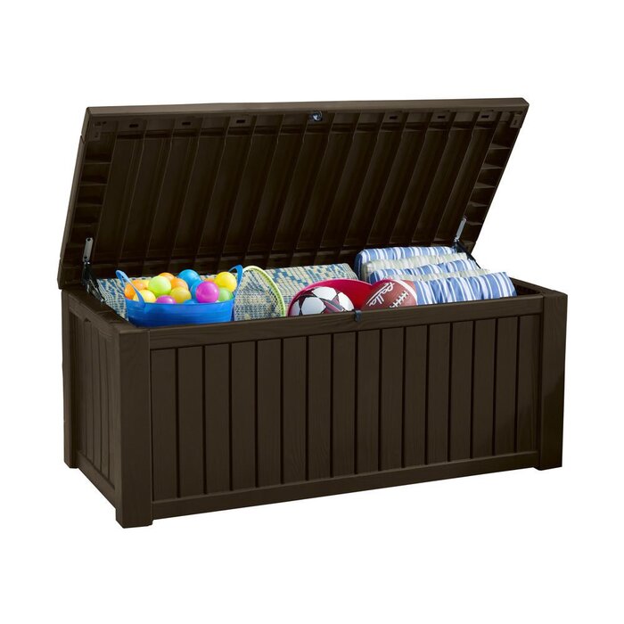 Ящик для подушок/садовий ящик Koll Living 570 л, коричневий - водонепроникний, з вентиляцією, витримує до 250 кг