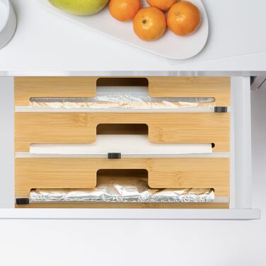 Диспенсер для харчової плівки Relaxdays з бамбука