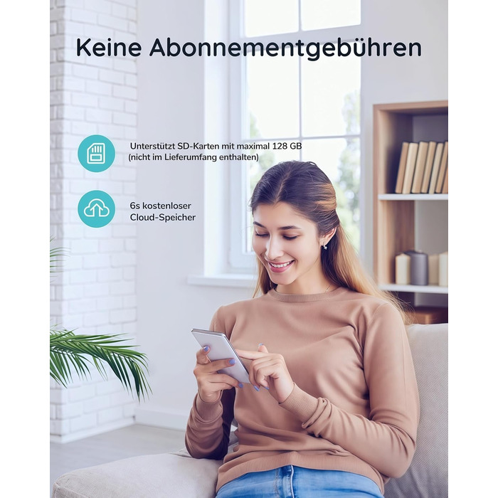 Відеодзвінок BOIFUN з камерою, 2K-HD, Wi-Fi, PIR-датчик руху, 2-сторонній аудіо, сумісний з Alexa, SD/Cloud-пам'ять, з дзвінком, чорний