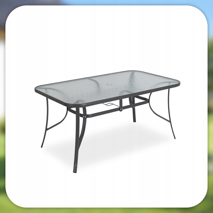 Комплект садових меблів MEBEL ELITE, тканина, чорний, 8 предметів