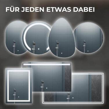 Дзеркало для ванної кімнати BR Bringer LED Round 80см з підсвічуванням, антизапарюванням, димуванням, 3 кольори світла, сенсорне управління та функція пам'яті (BRRS201)