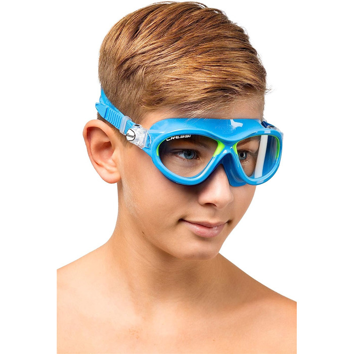 Дитячі плавальні окуляри Cressi (7/15 років - Cobra Kid, Світло-блакитний / лаймовий)