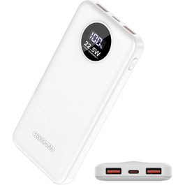 Порти, світлодіодний, для Harmony, iOS, Android (білий), 10000mAh, 22.5W PD QC 3.0, USB C, 3