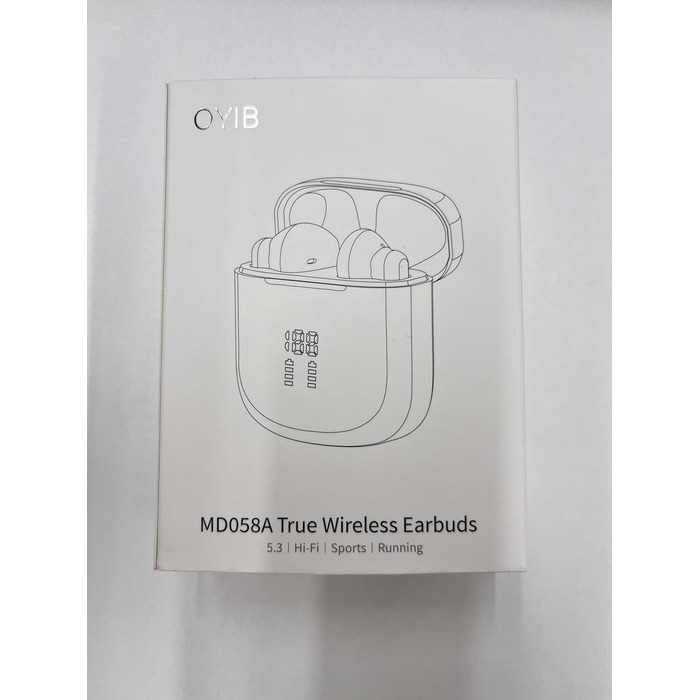 Навушники-вкладиші OYIB Bluetooth 5.3, мікрофон ENC, 25 годин басів, сенсорний, водонепроникний IP7, світлодіод, темно-синій