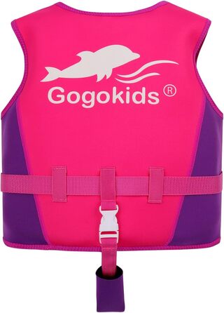 Дитячий плавальний жилет Gogokids, жилет-купальник для малюків, щоб навчитися плавати, дитячий тренувальний жилет it регульований ремінь безпеки на 2-6 років (рожевий Lris, L)