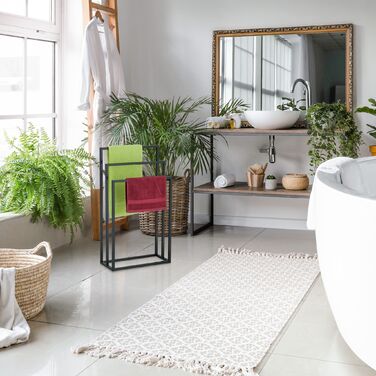 Підставка для рушників Relaxdays, чорна, з 3-ма перекладинами