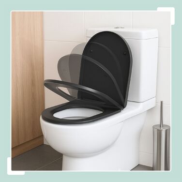 Кришка для унітазу Relaxdays з плавним закриванням