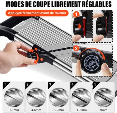 Машхоум Mandoline 5-в-1: набір для нарізки овочів та фруктів з нержавіючої сталі, 40 см