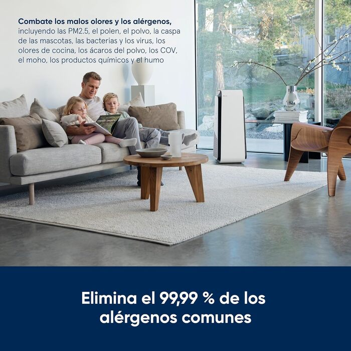 Повітряочисник Blueair HealthProtect 7470i для дому: 91 м², технологія GermShield, проти алергенів, вірусів, бактерій та пилу, білий