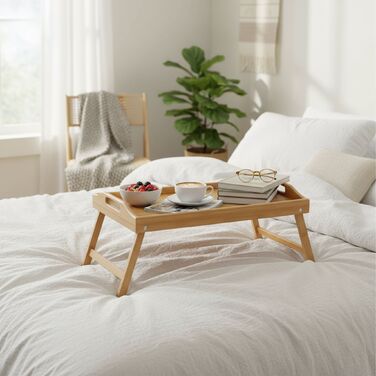 Підставка для ноутбука/сніданку Relaxdays, що складається, з бамбука