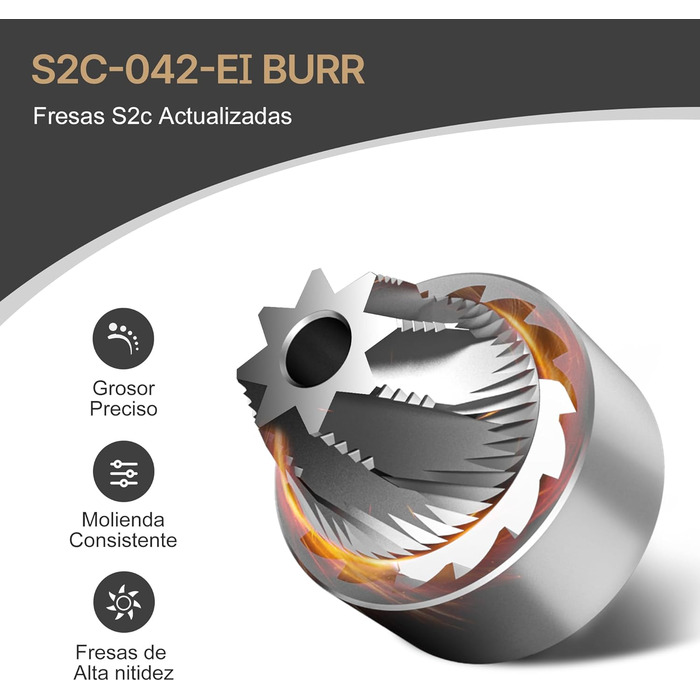 Ручна кавомолка TIMEMORE Chestnut з нержавіючої сталі, шліф Kegelschliff S2C, для еспресо та френч-пресу, чорна