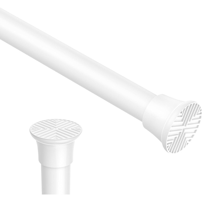 Штанга для карниза без свердління 76-200 см, телескопічна, для душу, одягу, вікна, кухні, шафи (біла)