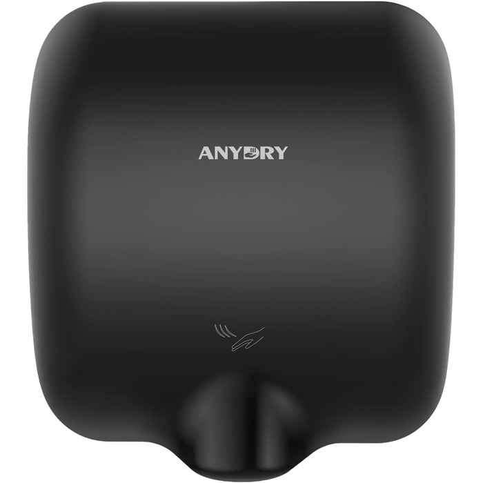 Anydry 2800 Klassisch: Електричний сушар для рук AnyDry, автоматичний, чорний, з нержавіючої сталі, 1400-1650W