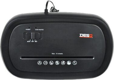 Шредер Desq 20050 для документів | 11 листів, 4 x 35 мм, об'єм кошика 21 л