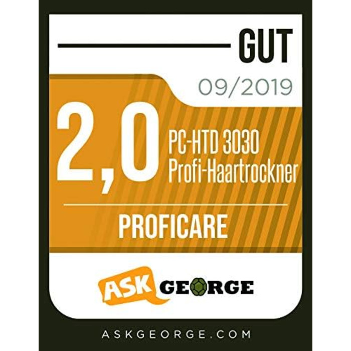 Професійний фен ProfiCare PC-HTD 3030, в т.ч. професійний об'ємний дифузор, 3 рівні температури/потужності, 2 рівні вентилятора, сенсорне керування датчиком, функція іонізації 330300 Синій/Чорний/Рожевий