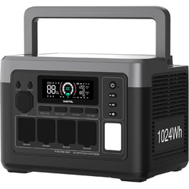 Портативна електростанція OUKITEL P1000 Plus: 1800W, 1024Wh LiFePO4, сонячний генератор для кемпінгу та резервного живлення