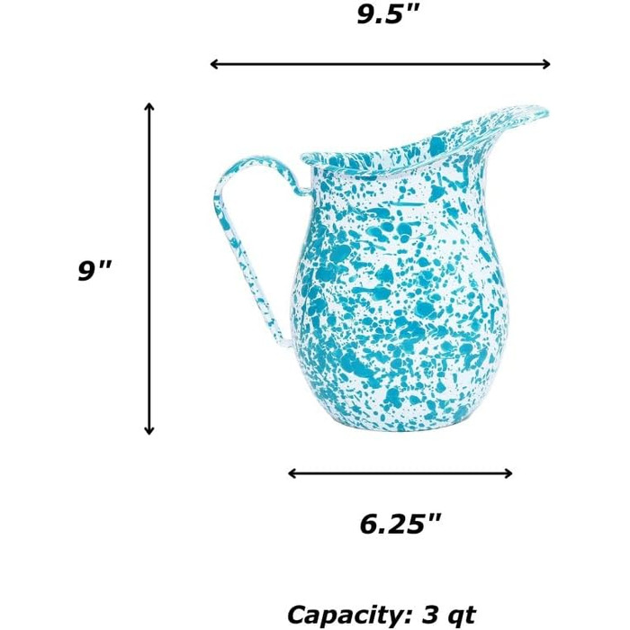 Круг Crow Canyon Home з емальованого посуду - великий, довговічний, для дому та відпочинку на природі, безпечний для миття в посудомийній машині (Чорний)